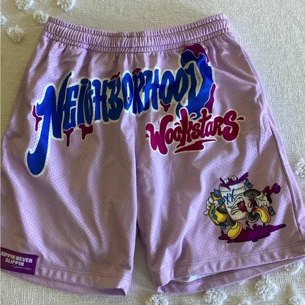 Neighborhood Wockstars mesh drawstring shorts -SZ XL W1